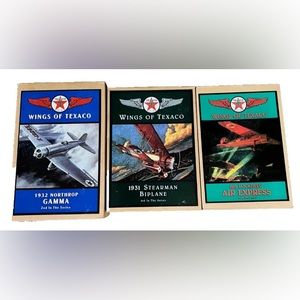 WINGS OF TEXACO 1ST, 2ND,3RD IN SERIES DIE-CAST BANK PLANES NIB